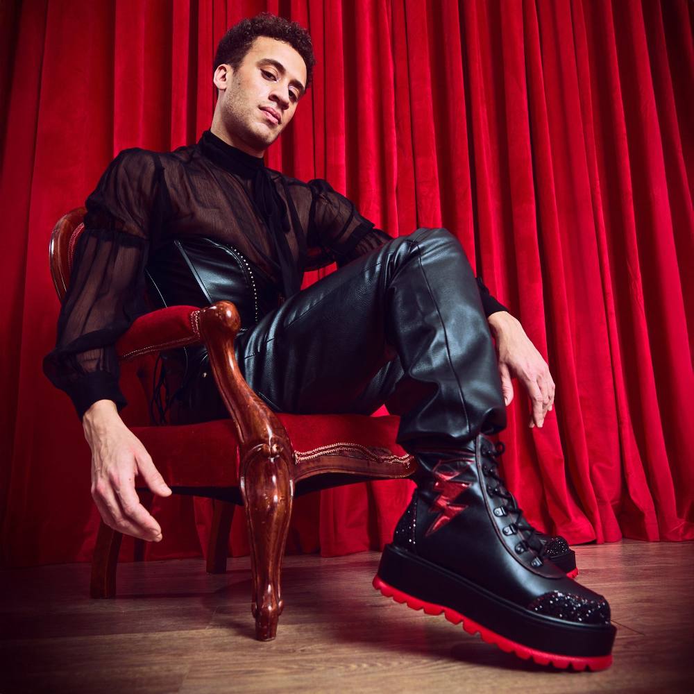 Koi Footwear Rocky Horror Show - The Time Warp Platform Boots - Black